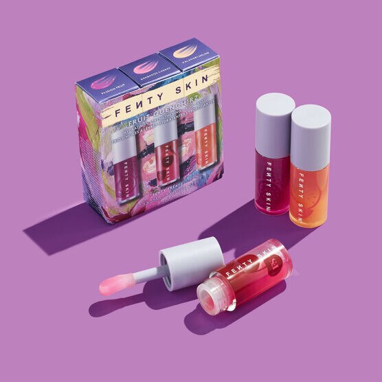Trio óleo labial Fenty Skin FENTY TREATZ HYDRATING + STRENGTHENING LIP OIL TRIO